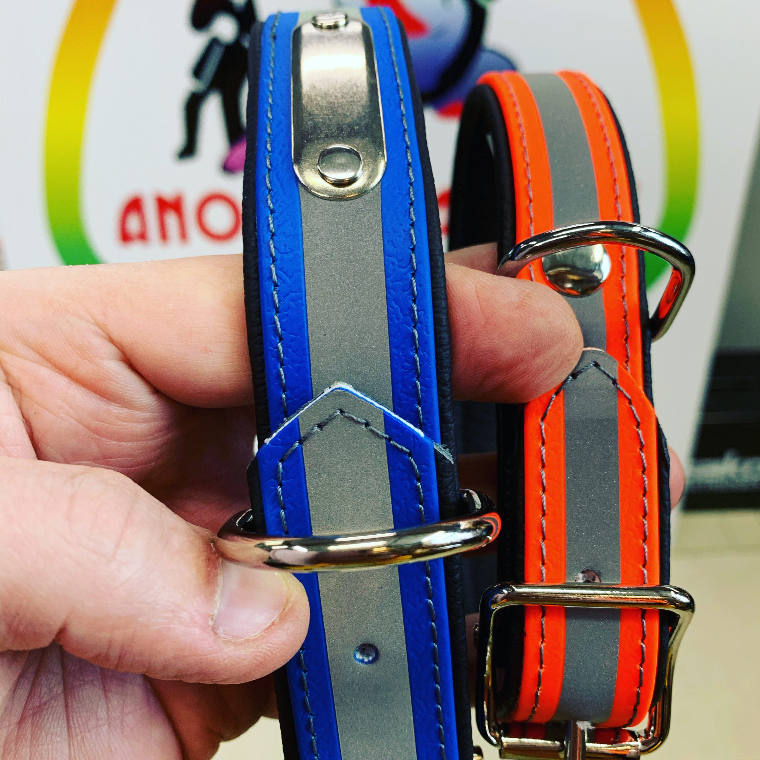 Koiran panta heijastimella venymätön numerokilvellä